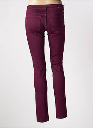 Pantalon slim țesătură poplin mărime normală violet SALSA femeie