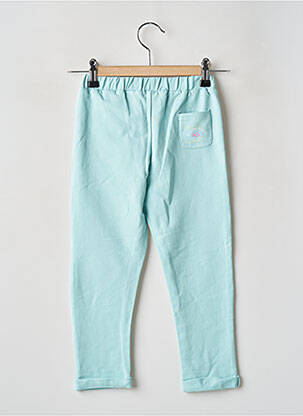 Pantalon drept buzunare talie elastică albastru WEEK END A LA MER fată