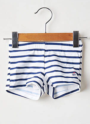 Șort de baie alb WEEK END A LA MER băiat