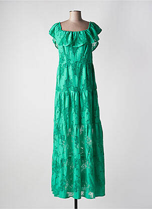 Rochie lungă mâneci scurte mâneci scurte verde LIU JO femeie