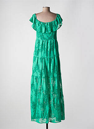 Rochie lungă mâneci scurte mâneci scurte verde LIU JO femeie