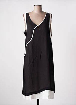 Rochie midi țesătură crep fără mâneci negru ELISA CAVALETTI femme