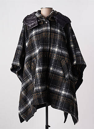 Poncho negru LAUREN VIDAL femeie