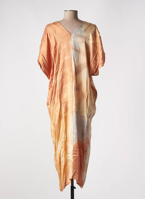 Rochie lungă portocaliu LAUREN VIDAL femeie