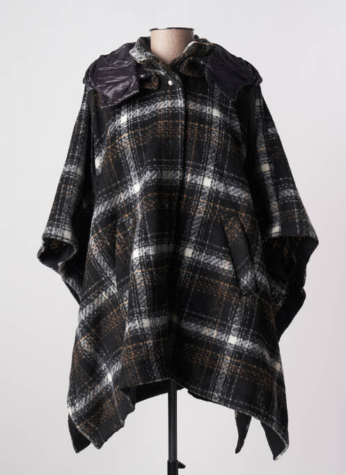 Poncho negru LAUREN VIDAL femeie