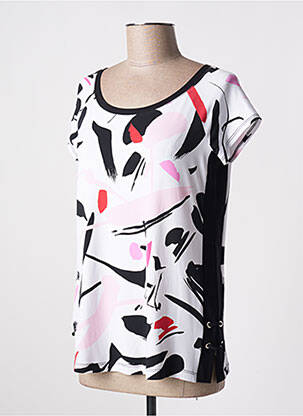 Top elasticitate mâneci scurte alb JOSEPH RIBKOFF femme