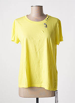 Tricou serigrafie mâneci scurte galben MARC CAIN femeie