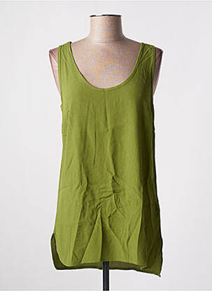 Tunică fără mâneci verde LAUREN VIDAL femeie