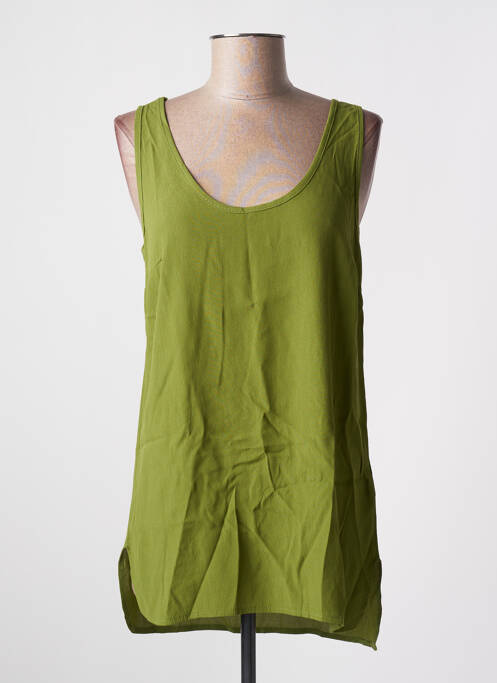 Tunică fără mâneci verde LAUREN VIDAL femeie