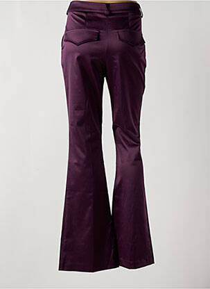Pantalon evazat elasticitate talie înaltă violet LAUREN VIDAL femeie