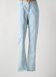 Pantalon slim țesătură poplin mărime normală albastru EMPORIO ARMANI femeie