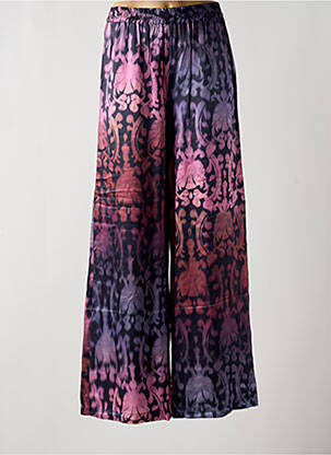 Pantalon larg violet LAUREN VIDAL femeie