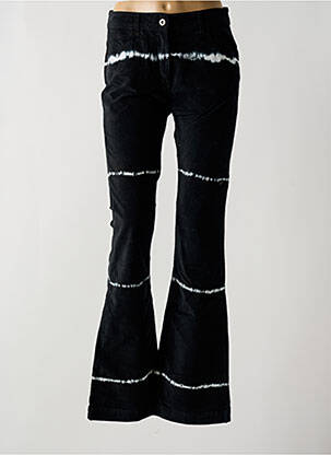 Pantalon evazat elasticitate talie înaltă negru LAUREN VIDAL femeie