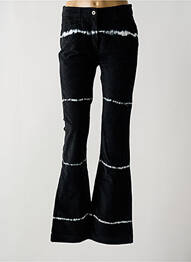 Pantalon evazat elasticitate talie înaltă negru LAUREN VIDAL femeie