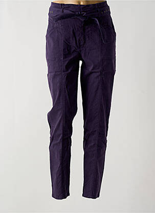 Pantalon slim talie înaltă talie înaltă violet ONE STEP femeie