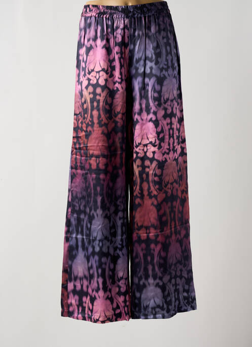 Pantalon larg violet LAUREN VIDAL femeie