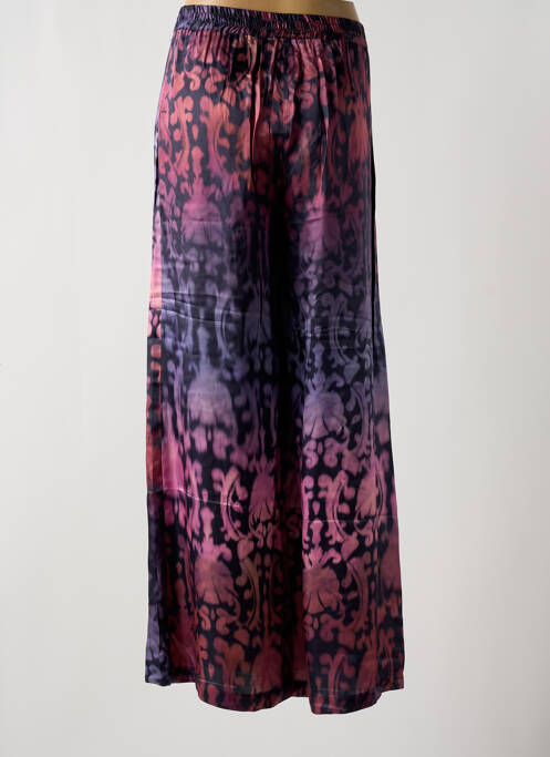 Pantalon larg violet LAUREN VIDAL femeie