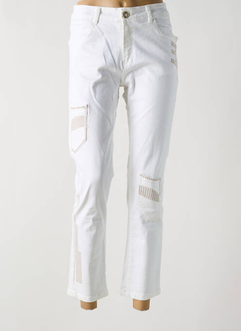 Blugi cu croială slim alb ELISA CAVALETTI femeie