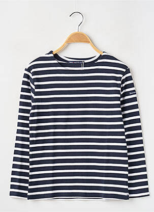 Tricou mâneci lungi mâneci lungi albastru închis WEEK END A LA MER băiat