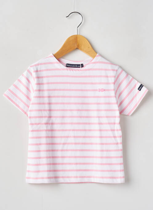 Tricou roz WEEK END A LA MER fată