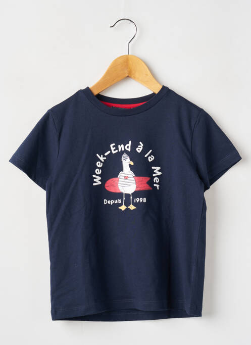 Tricou albastru WEEK END A LA MER băiat