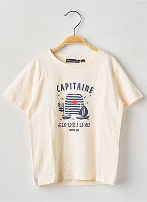 Tricou bej WEEK END A LA MER băiat