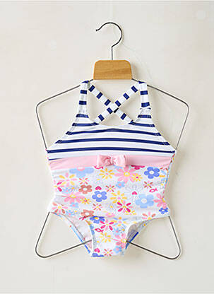 Costum de baie dintr-o singură piesă alb WEEK END A LA MER fată