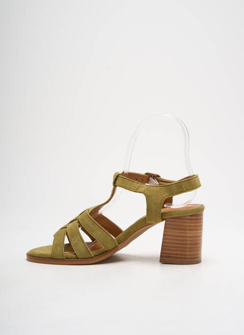 Sandale/Pantofi decupați verde ALIWELL femeie