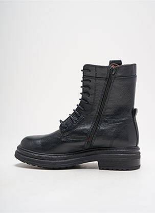 Botine/ghete material neted toc de 4 la 6 cm negru ALIWELL femeie