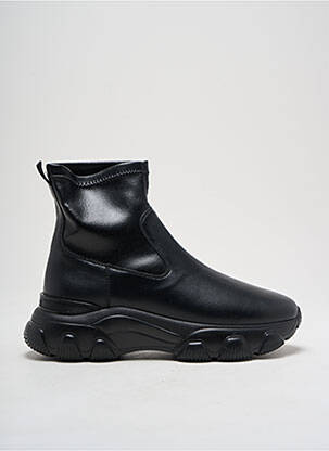 Adidași material neted toc de 4 la 6 cm negru HOGAN femeie