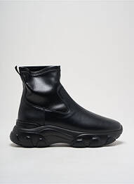 Adidași material neted toc de 4 la 6 cm negru HOGAN femeie