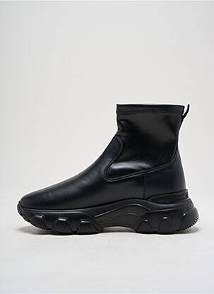 Adidași material neted toc de 4 la 6 cm negru HOGAN femeie