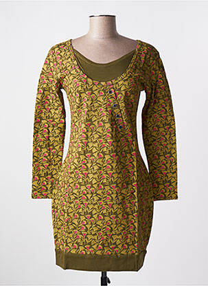 Rochie scurtă mâneci lungi mâneci lungi verde SINOE BY BAMBOO'S femeie