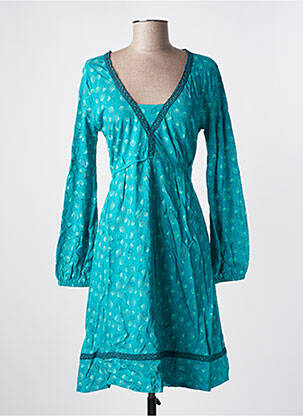 Rochie midi imprimeu fantezie mâneci lungi albastru SINOE BY BAMBOO'S femeie