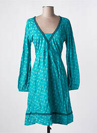Rochie midi imprimeu fantezie mâneci lungi albastru SINOE BY BAMBOO'S femeie