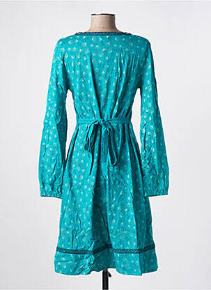 Rochie midi imprimeu fantezie mâneci lungi albastru SINOE BY BAMBOO'S femeie