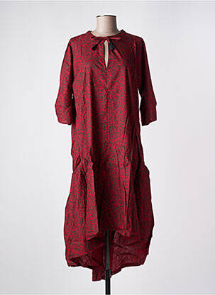 Rochie midi mâneci 3/4 mâneci 3/4 roșu SINOE BY BAMBOO'S femeie
