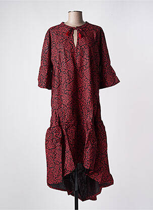 Rochie midi mâneci 3/4 mâneci 3/4 roșu SINOE BY BAMBOO'S femeie