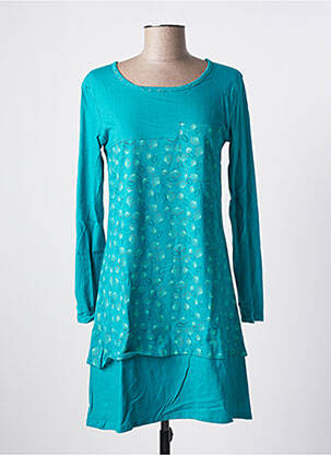 Rochie midi imprimeu fantezie mâneci lungi albastru SINOE BY BAMBOO'S femeie