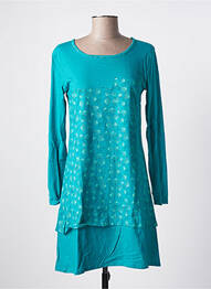 Rochie midi imprimeu fantezie mâneci lungi albastru SINOE BY BAMBOO'S femeie