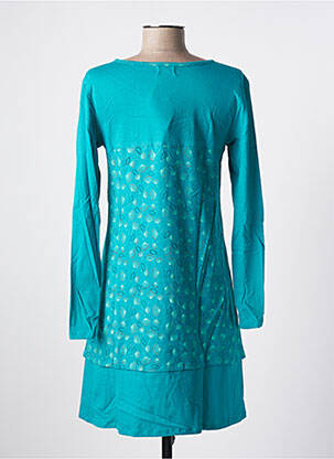Rochie midi imprimeu fantezie mâneci lungi albastru SINOE BY BAMBOO'S femeie