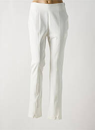 Pantalon slim elasticitate talie înaltă alb MORGAN femme