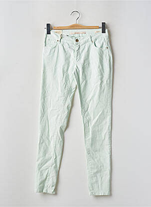 Pantalon slim țesătură poplin mărime normală verde ZARA femeie