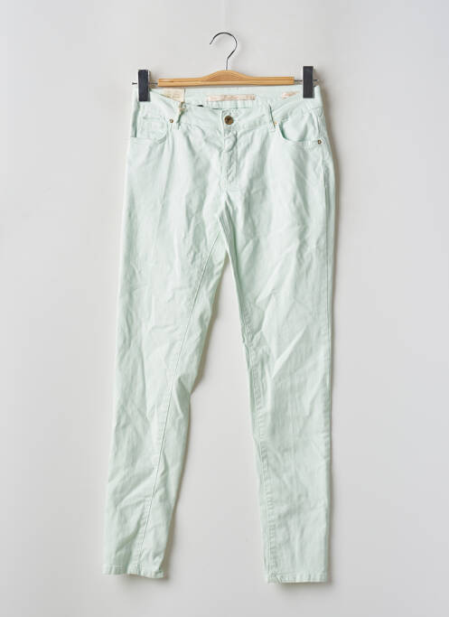 Pantalon slim țesătură poplin mărime normală verde ZARA femme