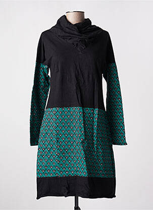 Rochie midi imprimeu fantezie mâneci lungi negru SINOE BY BAMBOO'S femeie