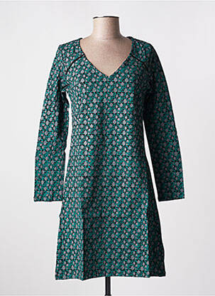 Rochie midi imprimeu fantezie mâneci lungi verde SINOE BY BAMBOO'S femeie
