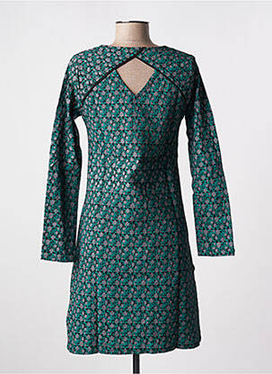 Rochie midi imprimeu fantezie mâneci lungi verde SINOE BY BAMBOO'S femeie