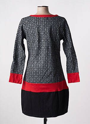 Rochie midi imprimeu fantezie mâneci lungi negru SINOE BY BAMBOO'S femeie