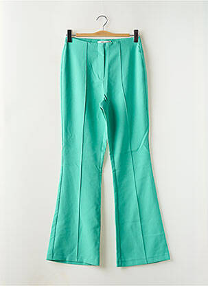 Pantalon evazat elasticitate talie înaltă verde ONLY femeie