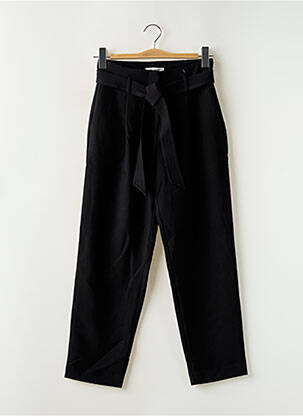 Pantalon drept croială morcov talie înaltă negru MORGAN femeie